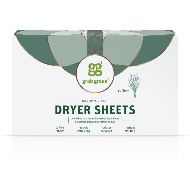 Grab Green Classic Dryer Sheets, Vetiver Scent, 1 of 7