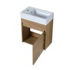 18" Modern Wall Mounted Bathroom Vanity With Sink Combo Space Saving Bathroom Accessories - 4 of 4