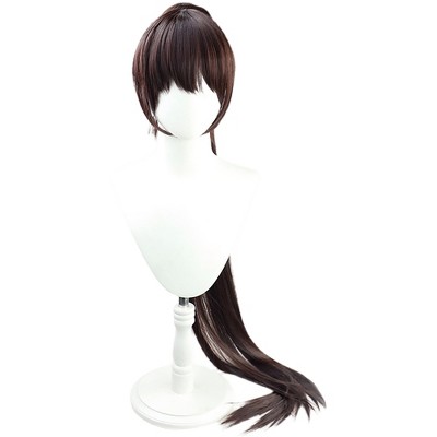 Unique Bargains Women's Wigs 33" Brown with Wig Cap