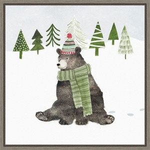 Amanti Art Woodland Christmas IV by Victoria Borges Canvas Wall Art Print Framed 22 x 22-in. - 1 of 4