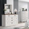 9 Drawer Dresser with Charging Stand, Vintage TV Stand, Solid Wood Chest of Drawers with Metal Knobs, Living Room, Hallway, Bedroom - 3 of 4