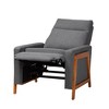 Halstein Mid Century Modern Fabric Upholstered Lounge Chair Gray - Baxton Studio - 4 of 4