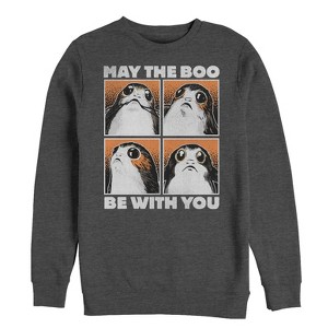 Men's Star Wars The Last Jedi Halloween Porg Boo With You Sweatshirt - 1 of 3
