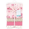 Hudson Baby Infant Girl Cotton Flannel Receiving Blankets, Blush Rose, One Size - 2 of 4