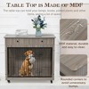 LOVMOR 38.4 Inch Dog Kennel with 2 Drawers Storage - 4 of 4