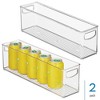 iDesign Plastic Stackable Pantry Bin with Handles - Set of 2 - Clear, USA Made - 2 of 4