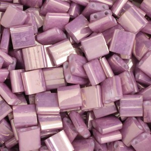 John Bead Miyuki Tila Beads 5x5mm 2-Hole TL1867V Amethyst Opaque, 5.2Gms Vial - 1 of 1