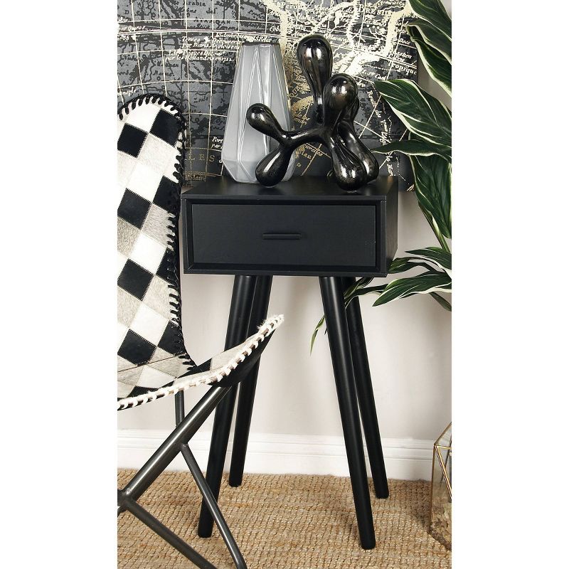 Modern Drawer Wooden Accent Table Black - Olivia &#38; May, 3 of 7