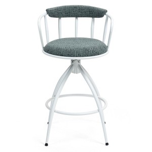 Ridstar Blue-Green 26 in.Swivel Counter Height Bar Stool for Kitchen Island, Dining Room Set of 2 - 1 of 4