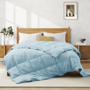 Peace Nest Lightweight Summer White Goose Down Feather Fiber Comforter Duvet Insert - 1 of 4