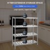 Storage Shelves, 5 Tier Stainless Steel Shelving Organizer, Heavy Duty Garage Shelving Unit, Stable Shelves Organizer for Home, Kitchen,Closet,Office - 2 of 4