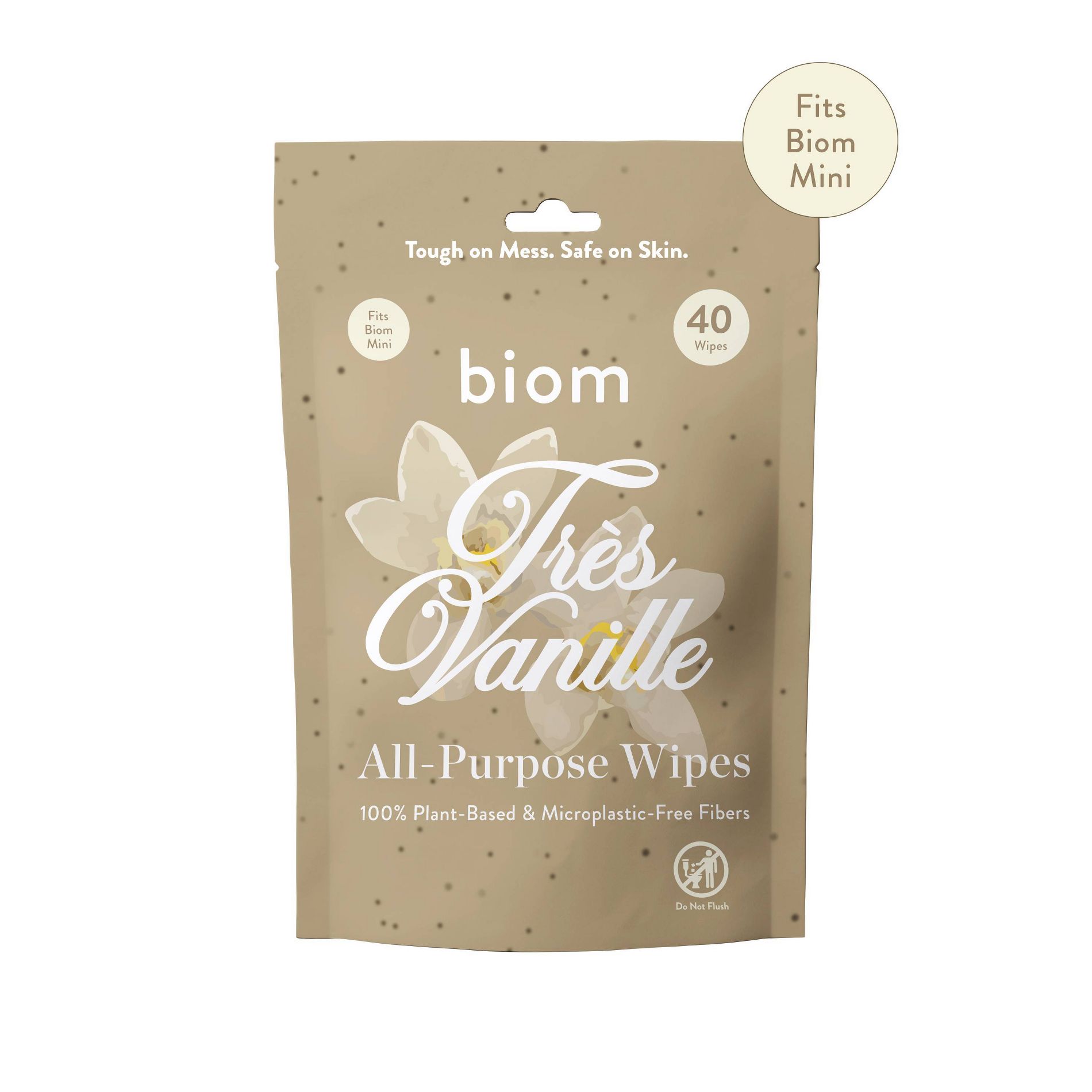Biom Tres Vanille All-Purpose Cleaning Mini Wipes - 40ct