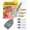 Itopfox 4-Piece Silicone Cooking Utensil Set Non-Stick Spatulas & Spoons Heat-Resistant Kitchen Tools for Frying, Mixing, Serving, Draining, Stirring - 2 of 4