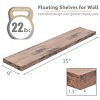 3 Pack (35"x9") Sorbus Long Floating Wall Shelves for Bedroom, Decor, Kitchen, Living Room - for Trophies, Frames, Bookshelf - 2 of 4