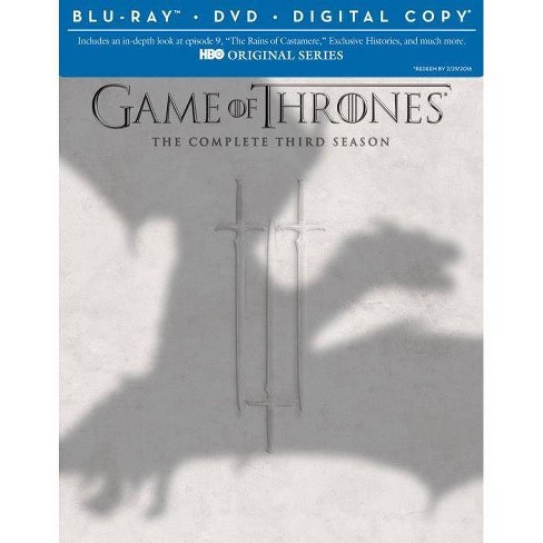 Game Of Thrones Season 3 Target Exclusive Blu Ray Dvd