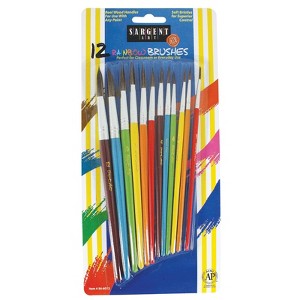 Sargent Art Rainbow Paint Brush Assortment, Natural Hair, Set of 12 - 1 of 1