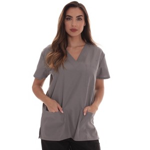 Just Love Solid Scrub Top for Women with Pockets and V-Neck - Comfortable and Professional Medical Uniform - 1 of 3