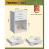 GALAXHERO Nightstand Set of 2 with Charging Station, Modern Bedside Tables with 2 Drawers, Wood End Tables for Bedroom or Living Room - 3 of 4
