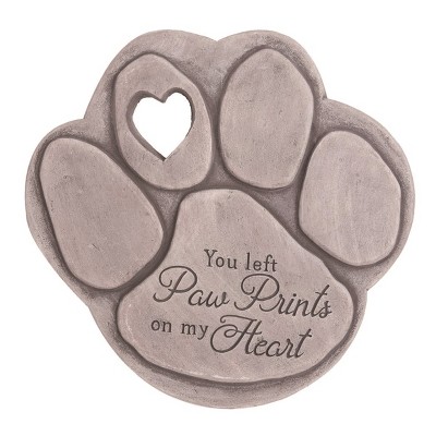 Transpac Stone 10 In. Gray Spring Pet Memorial Stepping Stone : Target