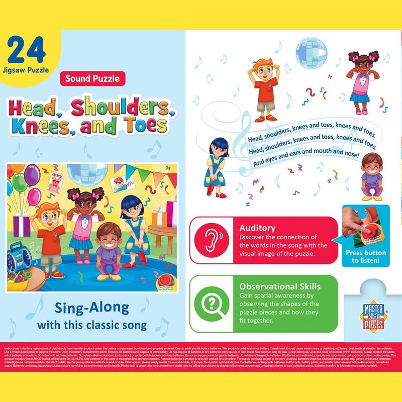 MasterPieces 24 Piece Sing-A-Long Puzzle - Head, Shoulders, Knees & Toes, 4 of 7