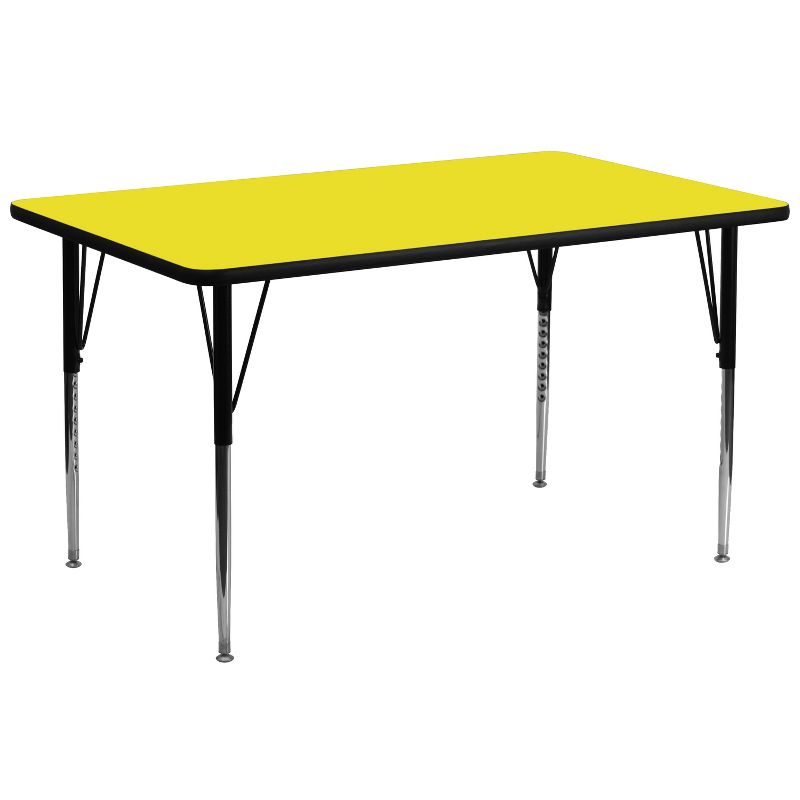 Flash Furniture 30''W x 72''L Rectangular HP Laminate Activity Table - Standard Height Adjustable Legs, 1 of 4
