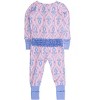 RuffleButts SoftSnooze Baby Girls Ruffle One Piece Convertible Pajamas - 2 of 2