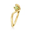 Pure Collection by Ross-Simons 0.60 Carat Peridot Curvy Ring in 14kt Yellow Gold - 3 of 4