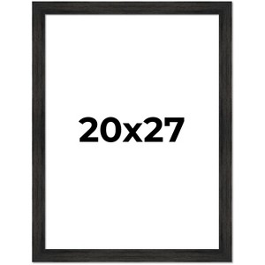 PosterPalooza | 20x27 Wide Barnwood Picture Frame, UV Acrylic, 6 Finishes - Grey, Brown, White, and Black - 1 of 4