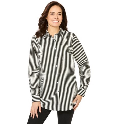 Woman Within Plus Size Perfect Long Sleeve Shirt