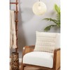Saro Lifestyle Stripe Design Woven Throw Pillow With Poly Filling, 20", Beige - 3 of 3
