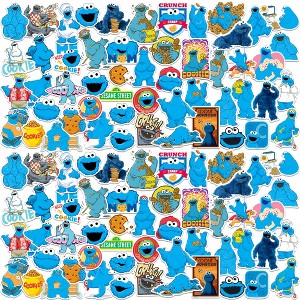 Sesame Street Cookie Monster 100ct Vinyl Large Deluxe Stickers Variety Pack - 1 of 4