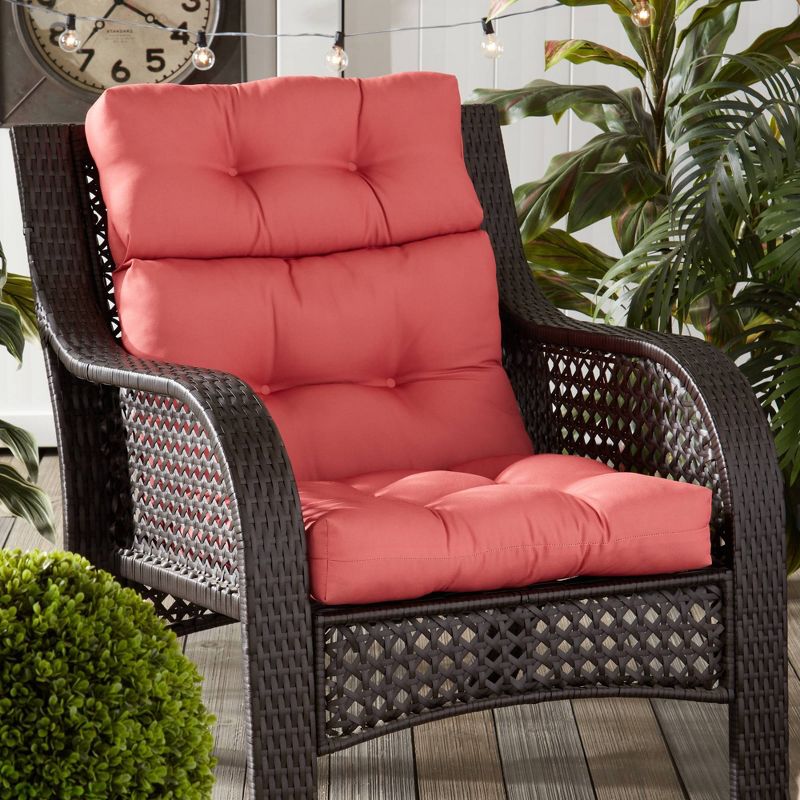 Kensington Garden 24"x22" Outdoor High Back Chair Cushion, 3 of 9