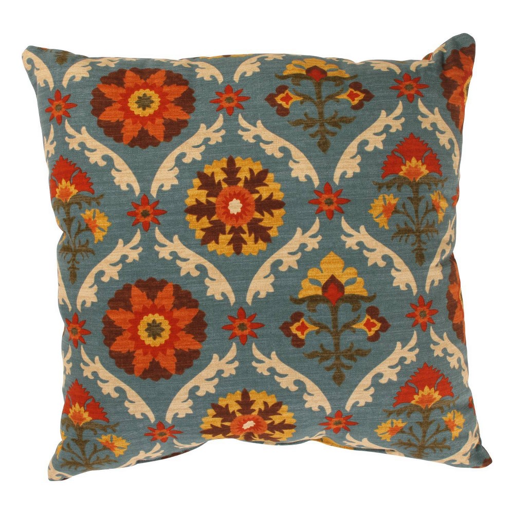 UPC 751379474151 product image for Turquoise Mayan Medallion Throw Pillow Adobe (18