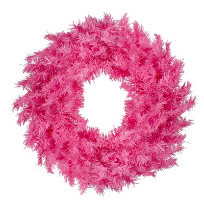 Northlight 24" Pink Spruce Artificial Christmas Wreath, Unlit