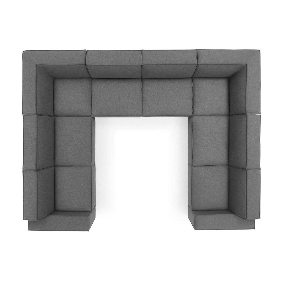 Photos - Sofa Modway 8pc Restore Sectional  Charcoal  