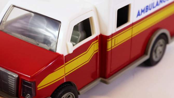 DRIVEN by Battat &#8211; Small Toy Emergency Vehicle &#8211; Micro Ambulance - White &#38; Red, 2 of 9, play video