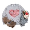 S.W.Smiley Christmas Outline Heart - Women's Graphic Sweatshirt - 2 of 4