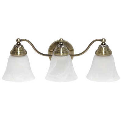 Photo 1 of 3 Light Curved Metal and Alabaster White Glass Shade Vanity Wall Light Fixture - Lalia Home