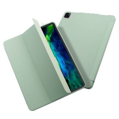  Insten - Tablet Case for iPad Pro 11" 2020, Liquid Silicone, Frosted Back, Auto Sleep/Wake, Pencil Charging, Mint Green 