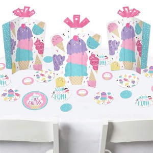 Big Dot of Happiness Scoop Up The Fun - Ice Cream - Sprinkles Party Decor and Confetti - Terrific Table Centerpiece Kit - Set of 30 - 1 of 4