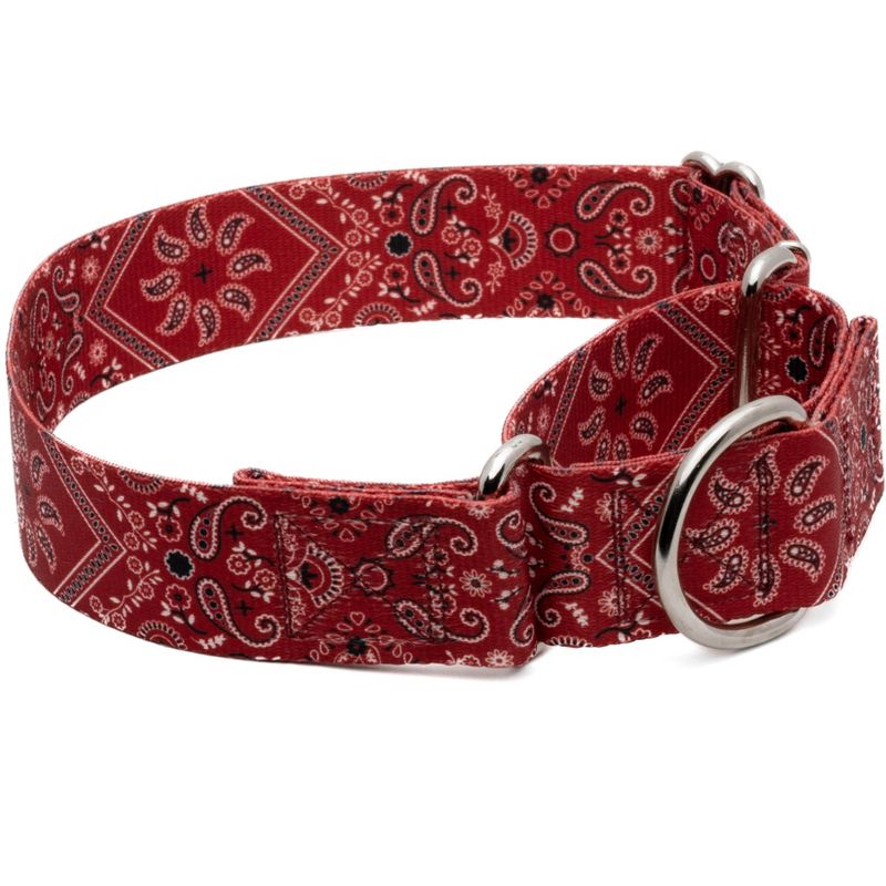 Country Brook Petz 1 1/2 Inch Red Bandana Martingale Dog Collar, 5 of 7