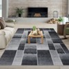 Coolmee Modern Area Rug Geometric Patchwork Rugs for Living Room, Bedroom, Machine Washable Rug Soft Non Slip Non Shedding Area Rug - 3 of 4