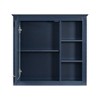 NicBex 30" x 28" Bathroom Storage Wall Cabinet with Mirror & Adjustable Shelves, Medicine Cabinet, Mirror Cabinet with 3 Open Shelves, Gray - 4 of 4