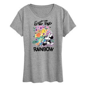Women's - Disney - Eat the Rainbow Minnie Short Sleeve Graphic T-Shirt - 1 of 4