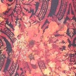 coral floral medallion