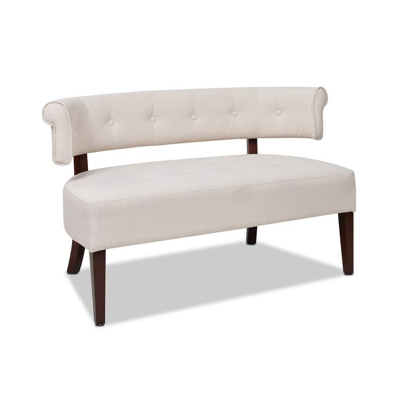 Jennifer Taylor Home Jared Roll Arm Tufted Bench Settee, 2 of 7