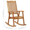 vidaXL Rocking Chair, Outdoor Rocking Chair with Cushions, Wooden Rocking Chair for Garden Balcony Backyard, Retro Style, Solid Wood Acacia - 4 of 4
