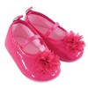 Hudson Baby Infant Girl Cotton Dress, Cardigan and Shoe 3pc Set, Pink Roses, 6-9 Months - 3 of 4