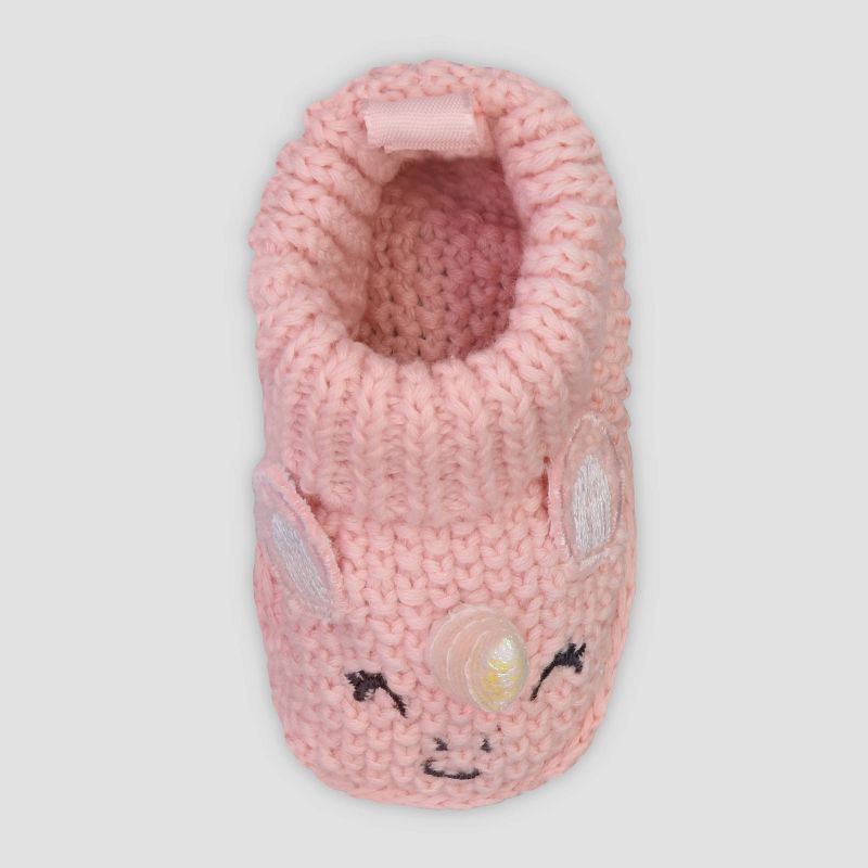Carter&#39;s Just One You&#174; Baby Knitted Slippers - Pink Newborn, 2 of 8