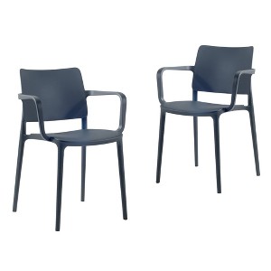 Omax Decor,Cleo Arm Resin Patio Dining Chair - (Set of 2) - 1 of 4